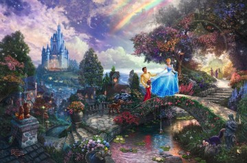 ディズニー Painting - シンデレラは夢に願いを TK Disney